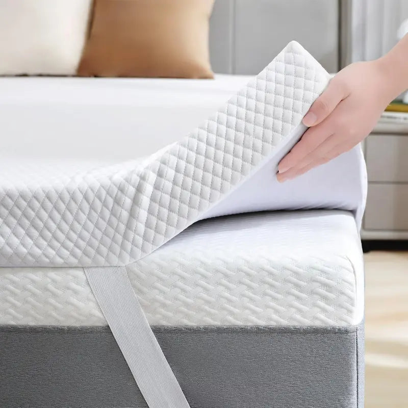 Memory Foam Mattress Topper with Removable Soft Cover