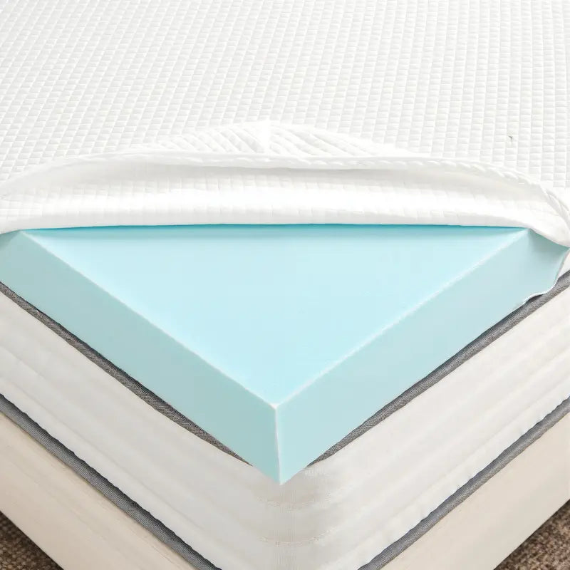 Memory Foam Mattress Topper with Removable Soft Cover